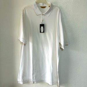 Roundtree & Yorke Gold Label Men’s Polo Shirt, Short Sleeve, White, Puma Cotton